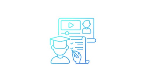 Animated Web Training Gradient Icon