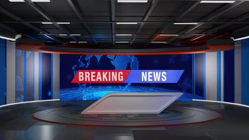 3D Virtual News Studio Ab007 Hintergrundschleife
