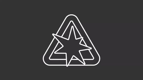 Animated Geometric Starburst Triangle Icon