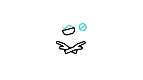 Animated Minimalist Fasting or No Food Icon