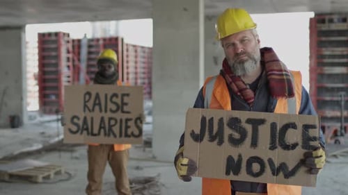 Construction Workers Protest for Justice and Fair Pay