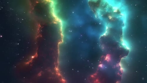 Space Background with Stars and Space Dust Can Be Used in Vertical and Horizontal Format