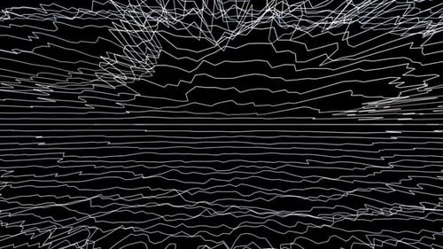 Abstract Jagged Lines Digital Landscape Background Animation