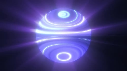 Futuristic Abstract Energy Sphere Background Animation