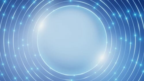 Fond bleu avec technologie de cercle abstrait