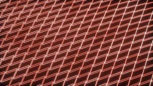 Red Wavey Neon Grid Loop