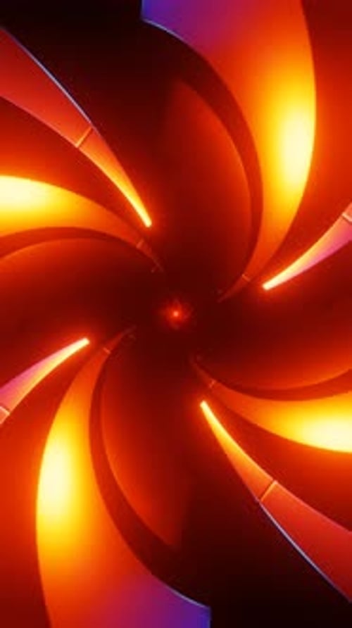 Vertikales Video von pulsierendem Licht und dynamischen geometrischen Bildern in einer VJ-Schleife