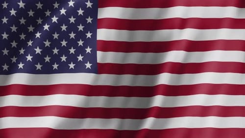 Waving American Flag Seamless Loop Background Animation