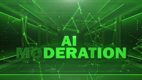 Futuristic AI Data Network Glowing Text Reveal Animation