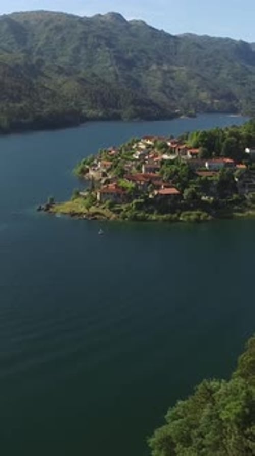 Vertical Video Village of Geres in Portugal