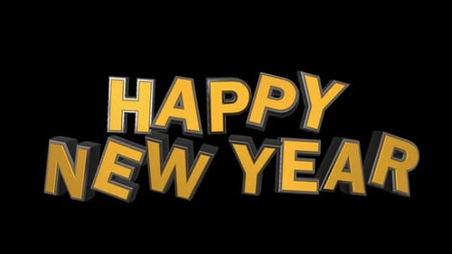 Happy New Year Alpha Channel