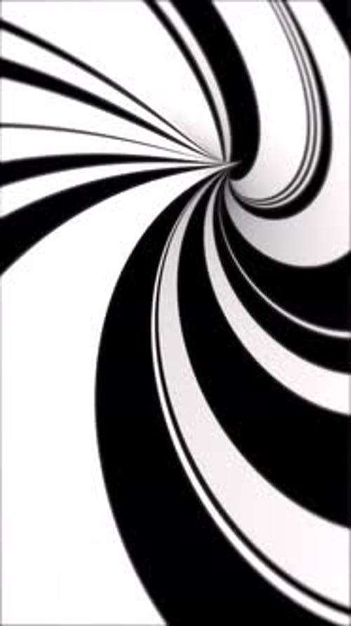 Vertical Video - Black and White Hypnotic Spiral Background