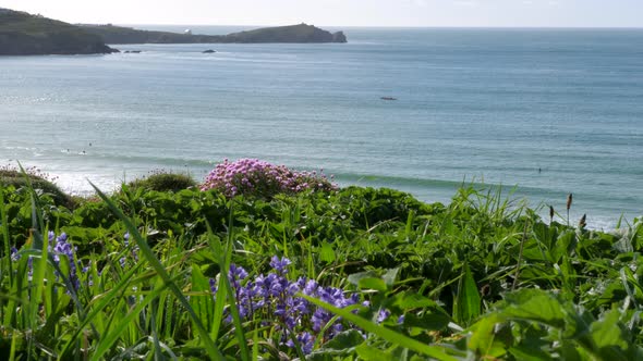 Enjoy the stunning coastal views of Cornwall in spring, showcasing ...