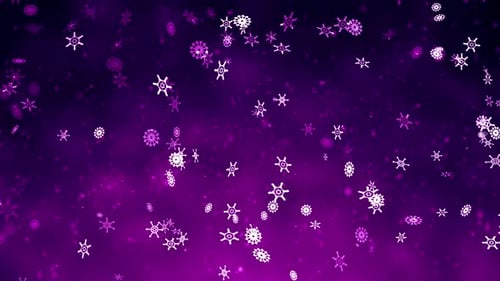 Animated Winter Snowflakes and Glitter Background Loop