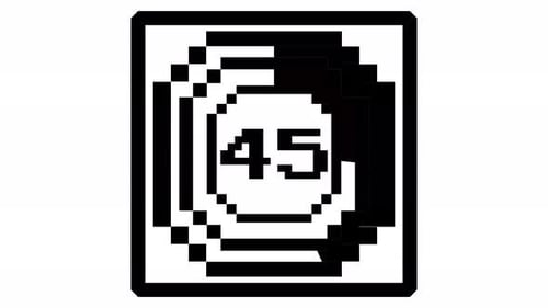 60 second countdown timer. 8-Bit Countdown Clock with white circle animation perfect for presentatio