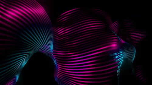 Realistic Wavy Movement of Thing Digital Texture Looking Like Fabric