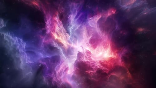 Vibrant Cosmic Nebula Galaxy Space Background Loop