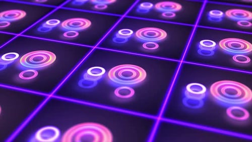 Futuristic computer high-tech digital Circle animation background. high tech geometric circle motion