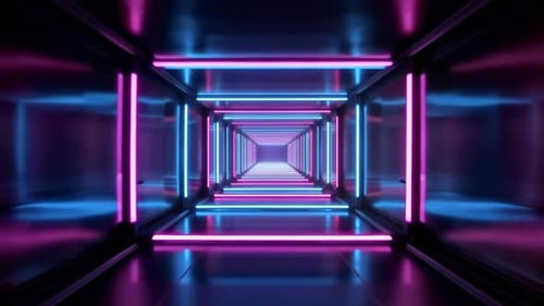 Cyber World Neon Wireframe Loop