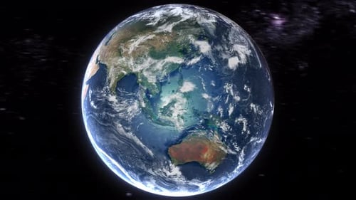 Realistic Earth From Space Zoom In Clouds Chad