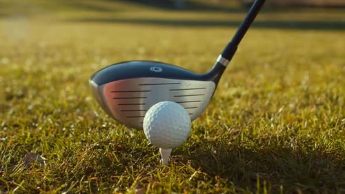 Golf Ball on Tee Ready for Game