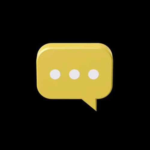 Animated 3D Chat Bubble Icons