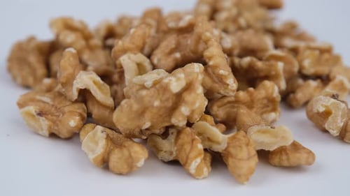 Close Up of a Pile of Walnuts