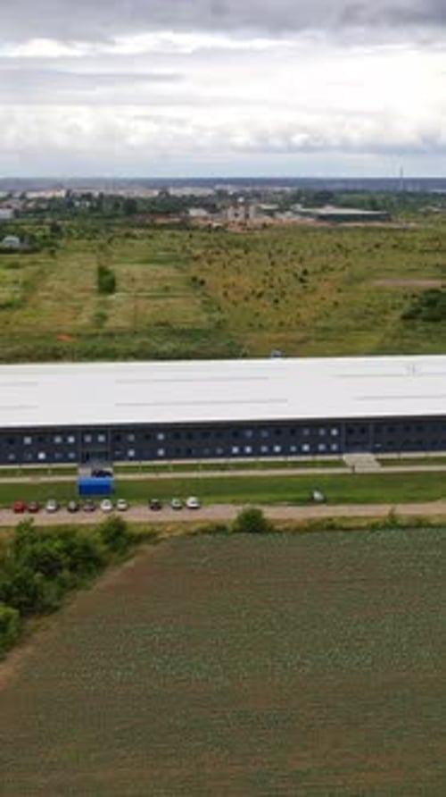 Aerial panorama of a modern plant.