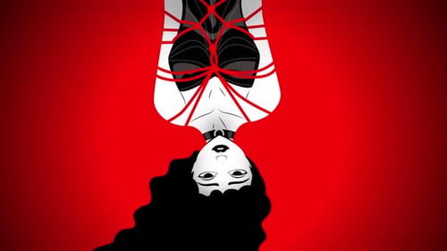 bondage shibari woman hanging down