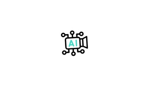 Animated AI Video Camera Technology Icon Reveal