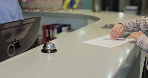 Close Up Woman Signs Papers Takes Keys and Talks to Female Woman Signs Papers Takes Keys and Talks