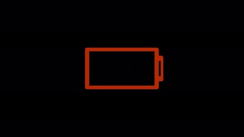 Animated Battery Charging Status Icon with Low Charge Indication