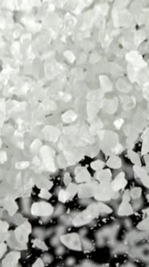 Super Slow Motion Falling Sea Salt Filmed on a Highspeed Camera at 1000 Fps