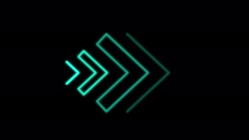 Animated Neon Glowing Arrow Line