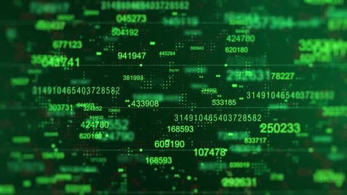 Random Numbers Generator Background Green V3