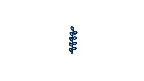 Flat Design Animated Growing Plant Branch Loop