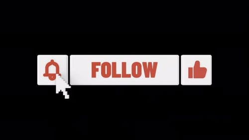 Botón de seguimiento y me gusta en redes sociales