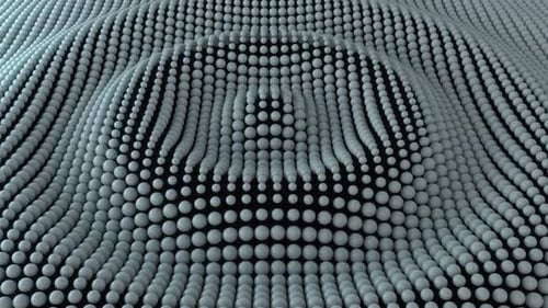 Ripple-Schleife mit weißen Kugeln