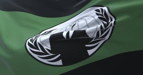 Anonymous Flag Waving Realistic 3D Animation
