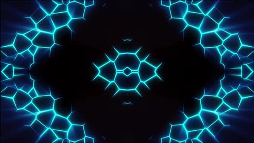 Padrões geométricos dinâmicos de néon pulsam com energia vibrante, perfeitos para tecnologia