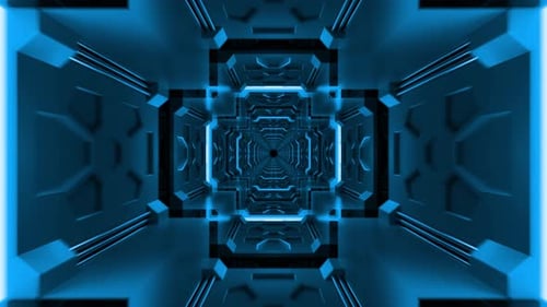Blaue Tunnelschleife 4K