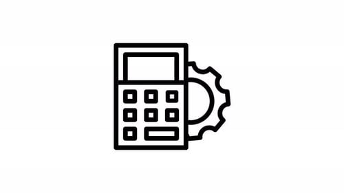 calculator line icon animation