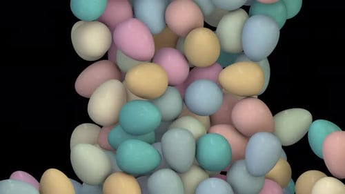 Pastellfarbenes glänzendes Osterei Falling Transition