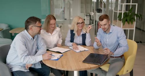 Group of Business People Working at Modern Office