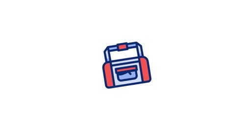 Icono animado de bolsa deportiva