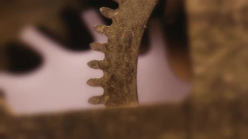 Golden Gear Rotating Close Up Technology