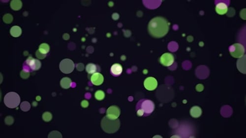 3D-Animation, Bokeh, abstrakte Hintergrundbeleuchtung, Punkte, Partikel, leuchten