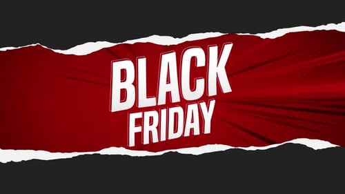 Black Friday Dynamic Sale Text Reveal with Torn Paper