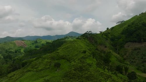Mountain Slopes and Green Hills in the Philippines