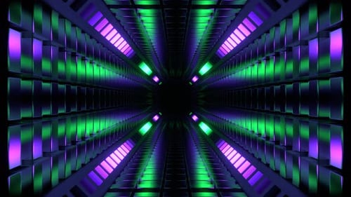 Purple And Turquoise Abstract Energy Tunnel Background Vj Loop In 4K